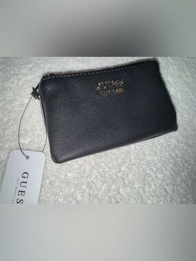 GUESS Black Chain-Accent Mini Pouch